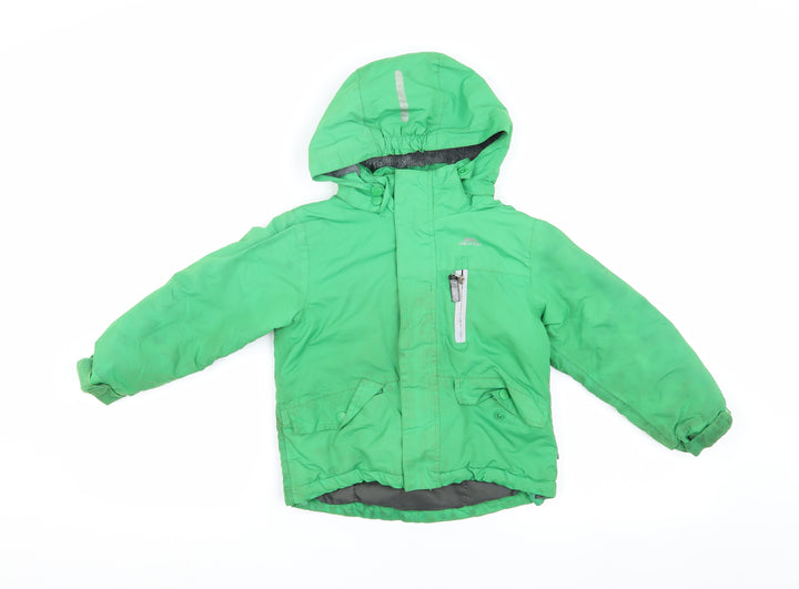 Trespass Boys Green Puffer Jacket 3 Years, Waterproof Hooded