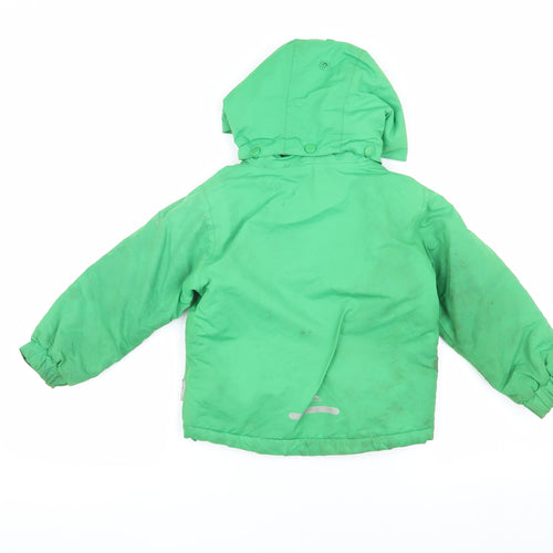 Trespass Boys Green Puffer Jacket 3 Years, Waterproof Hooded