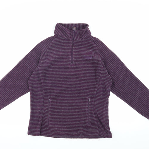Regatta Women's Purple Striped Pullover Sweatshirt Size 10