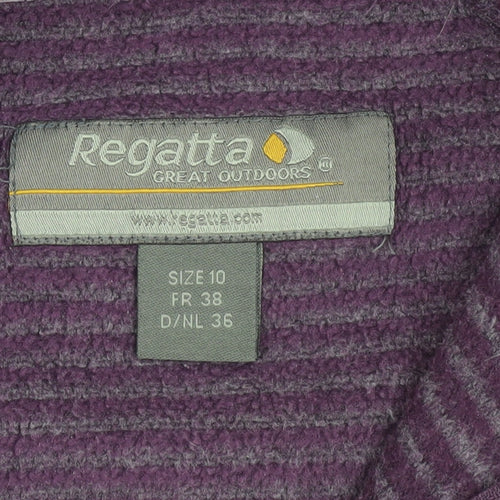 Regatta Women's Purple Striped Pullover Sweatshirt Size 10