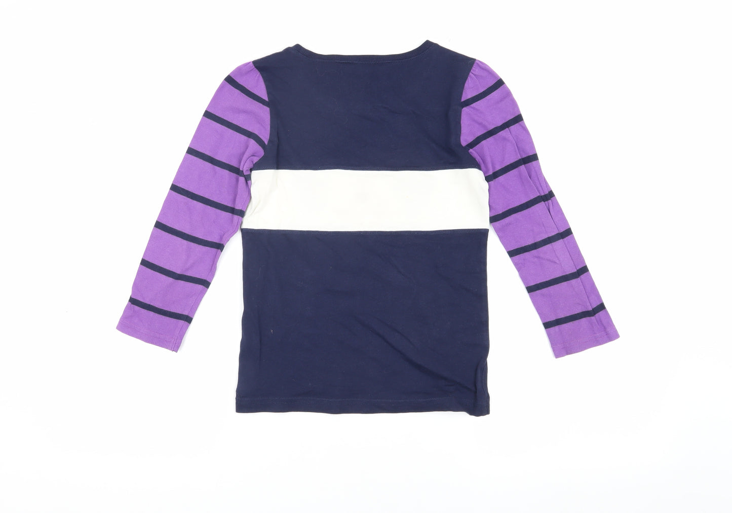 Ralph Lauren Women's Blue Striped Jersey T-Shirt Size 6