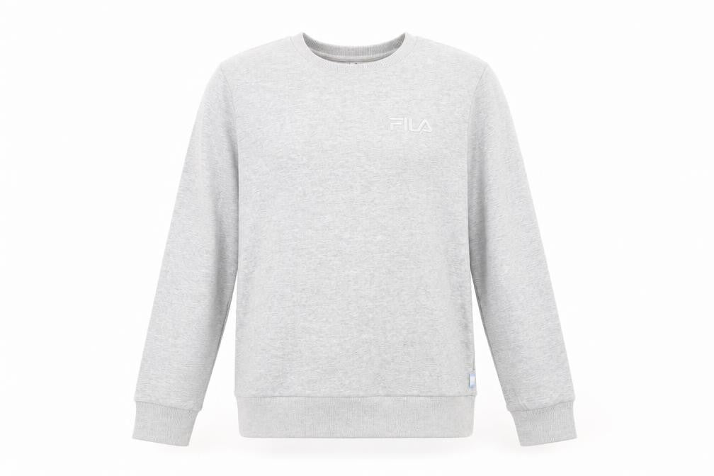 Front view of Fila Women's Grey Sweatshirt, size S, Casual Pullover