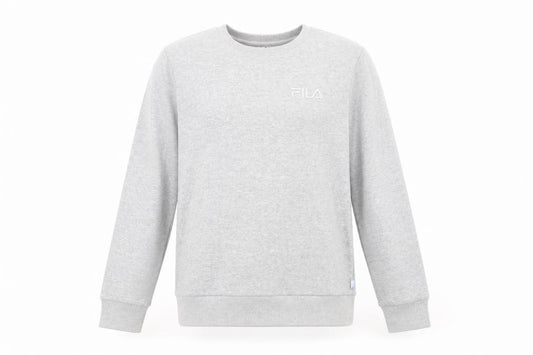Front view of Fila Women's Grey Sweatshirt, size S, Casual Pullover