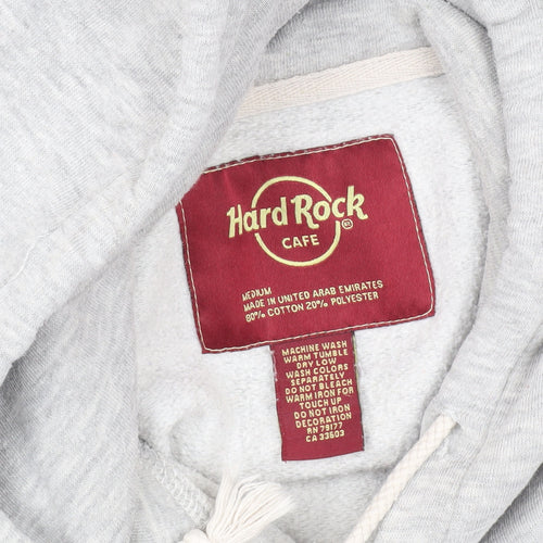 Hard Rock Cafe Grey Pullover Hoodie M Unisex