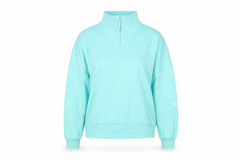 The North Face Women's Blue 1/4 Zip Sweatshirt, Size S