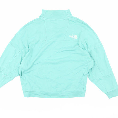 The North Face Women's Blue 1/4 Zip Sweatshirt, Size S