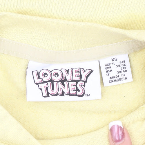 Looney Tunes Unisex Yellow XS Pullover Graphic Sweatshirt