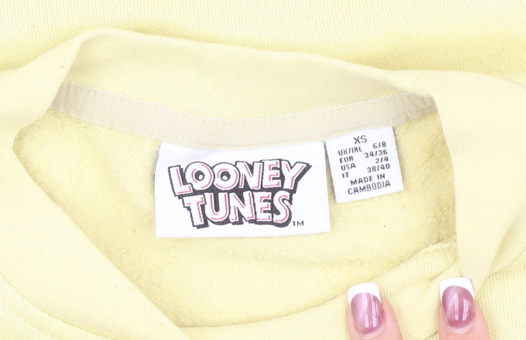 Looney Tunes Unisex Yellow XS Pullover Graphic Sweatshirt