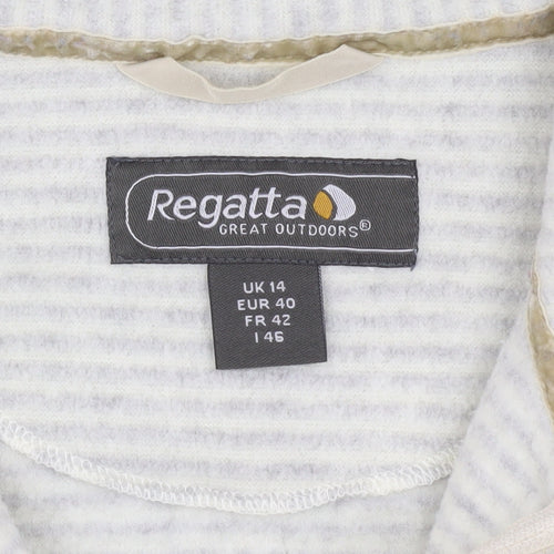 Regatta Women's Ivory Striped Pullover Sweatshirt 14