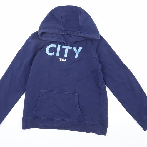 Manchester City Boys Blue Pullover Hoodie (12-13 Years)