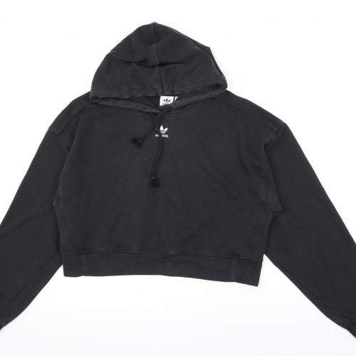 Adidas Women's Black Pullover Hoodie Size 8 Casual Wear