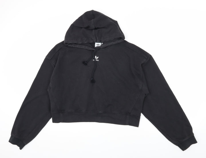 Adidas Women's Black Pullover Hoodie Size 8 Casual Wear