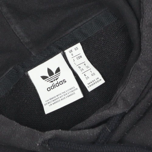 Adidas Women's Black Pullover Hoodie Size 8 Casual Wear