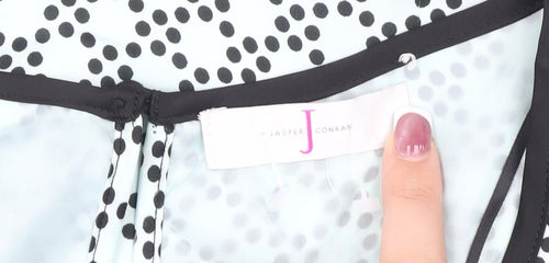 Jasper Conran Women's Polka Dot Peplum Blouse Size 12