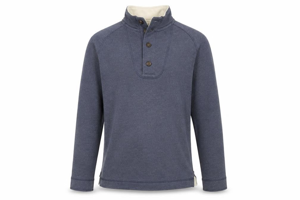 Front view of Weird Fish Men's Blue 1/4 Zip Sweatshirt S