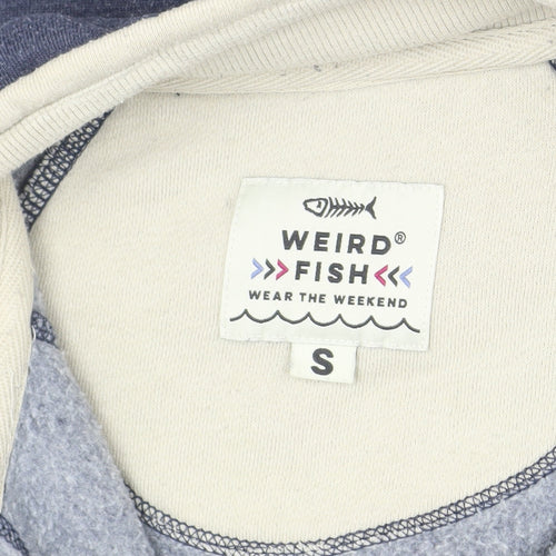 Weird Fish Men's Blue 1/4 Zip Sweatshirt S