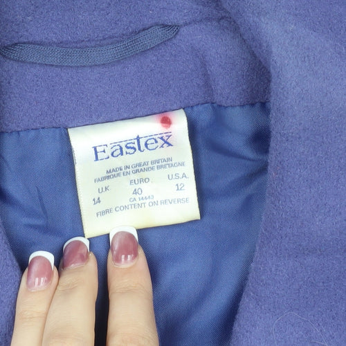 Eastex Women's Purple Wool Coat Size 14