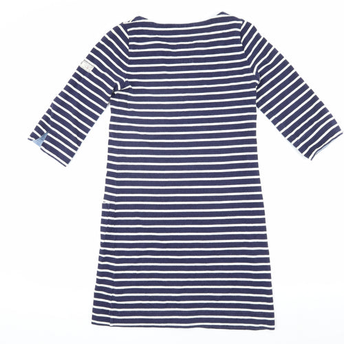 Joules Women's Blue Striped Shift Dress, Size 8, Nautical Style