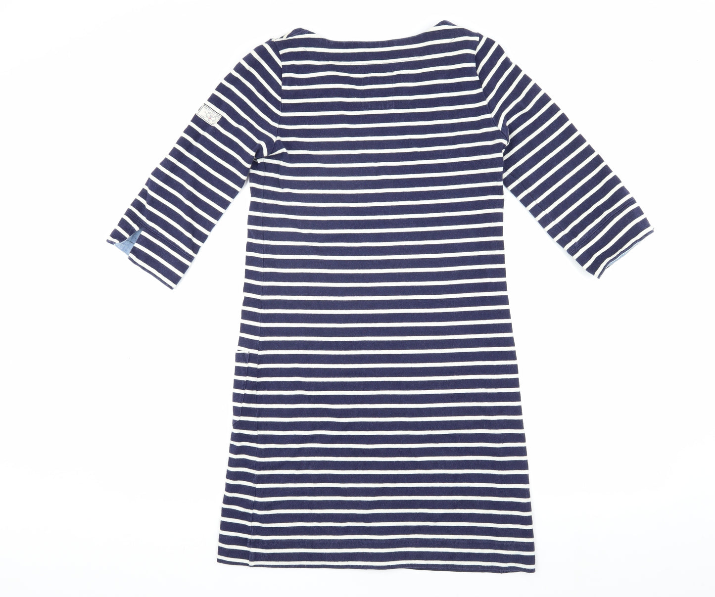 Joules Women's Blue Striped Shift Dress, Size 8, Nautical Style