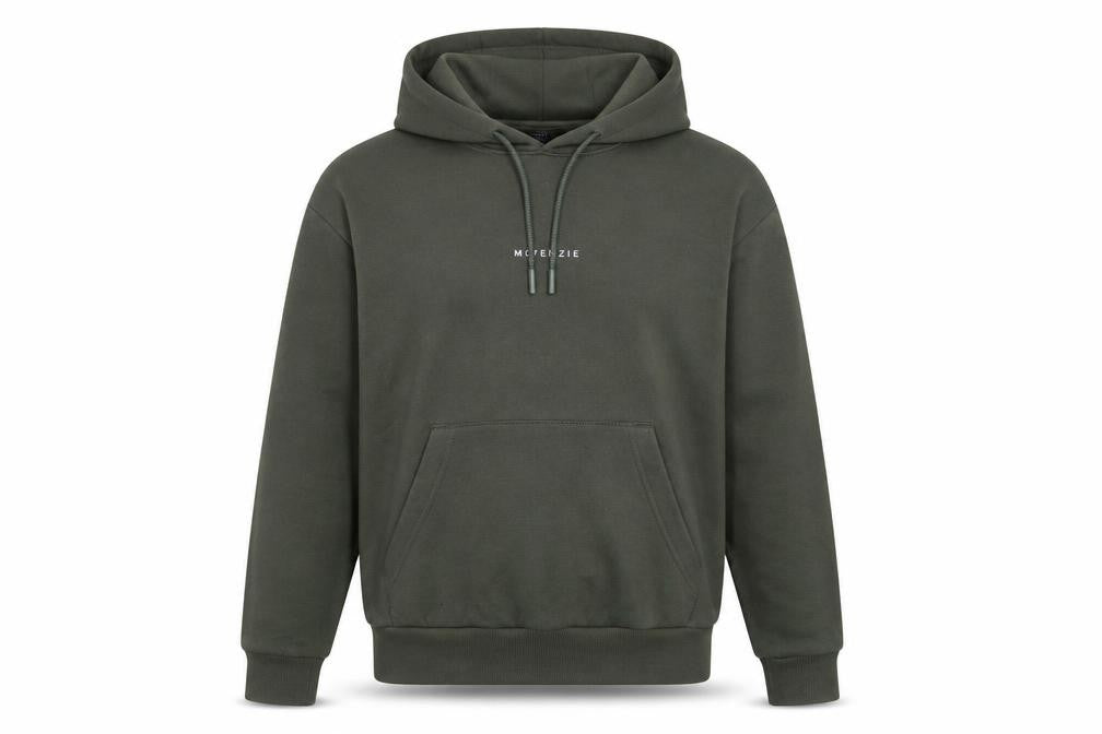 Front view of McKenzie Men's Green Pullover Hoodie -, size S