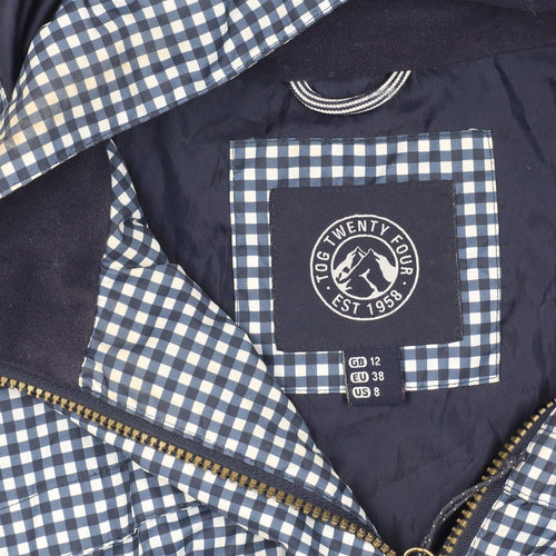TOG TWENTY FOUR Women's Blue Checked Parka Size 12