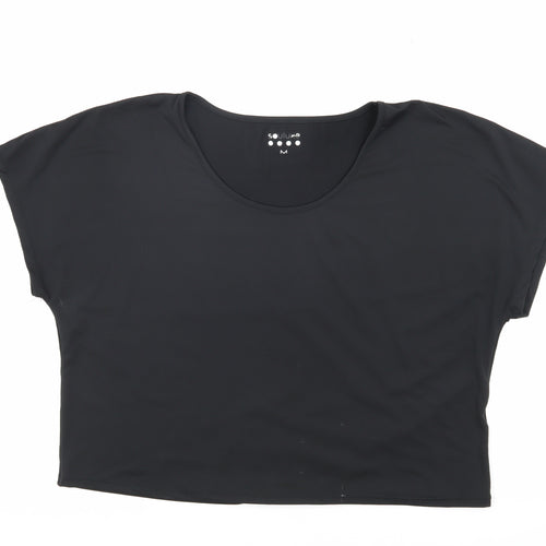 Souluxe Women's Black M Basic T-Shirt