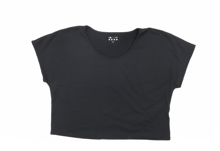 Souluxe Women's Black M Basic T-Shirt