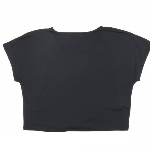 Souluxe Women's Black M Basic T-Shirt