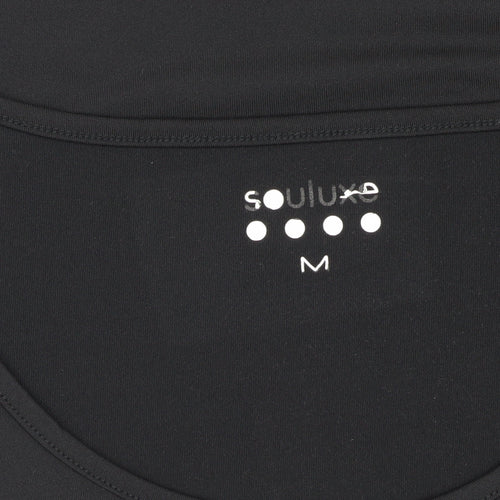 Souluxe Women's Black M Basic T-Shirt