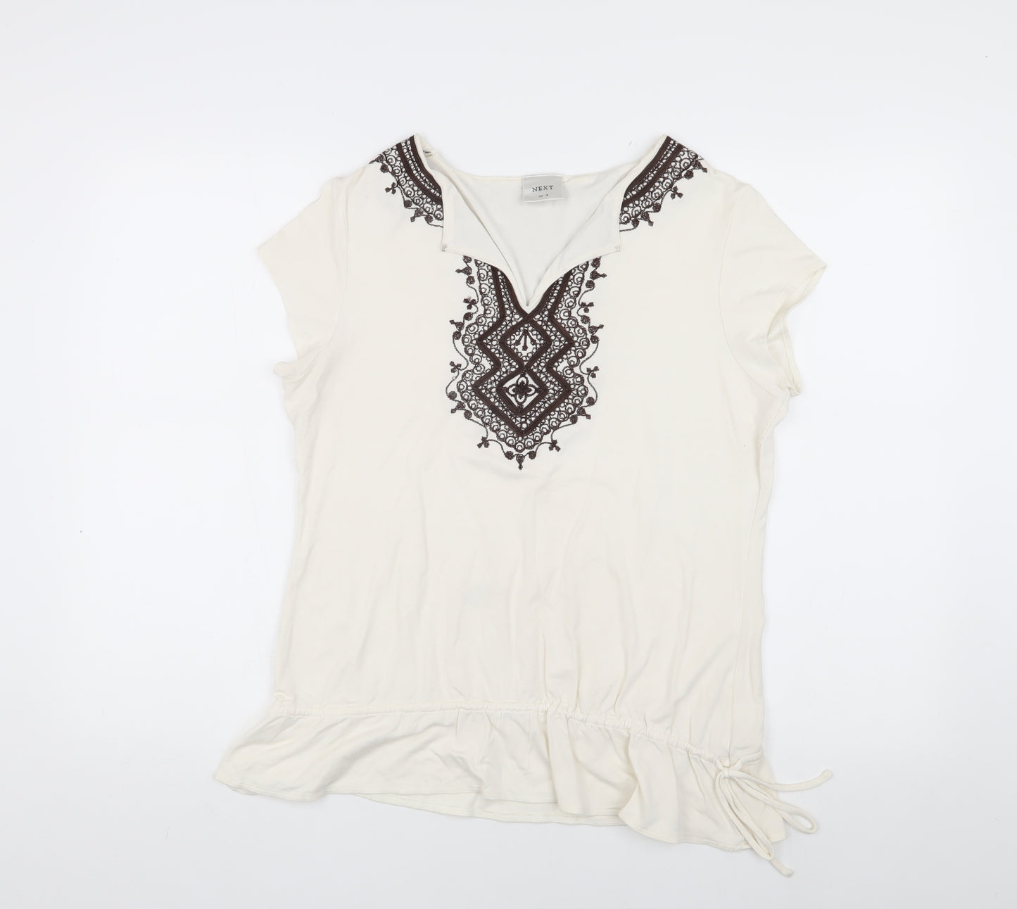 NEXT Women's Ivory Blouse UK 18, Embroidered Detail