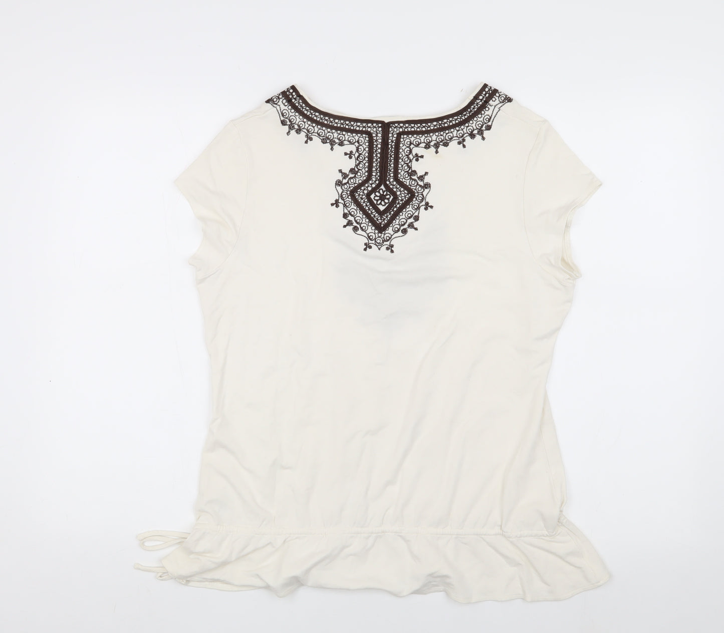 NEXT Women's Ivory Blouse UK 18, Embroidered Detail