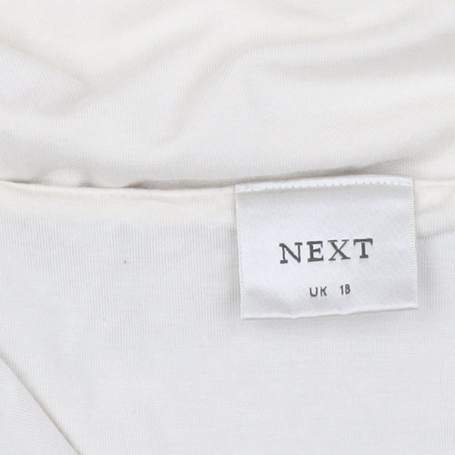 NEXT Women's Ivory Blouse UK 18, Embroidered Detail