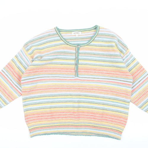 ee:some Women's Multicoloured Striped Henley Jumper M