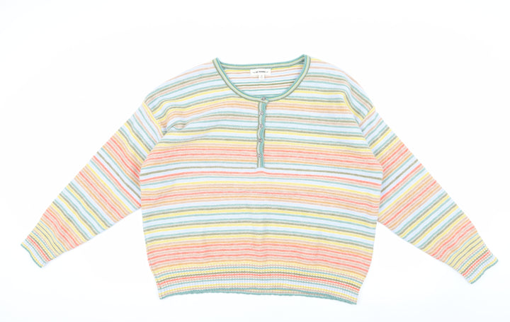ee:some Women's Multicoloured Striped Henley Jumper M