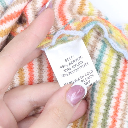 ee:some Women's Multicoloured Striped Henley Jumper M
