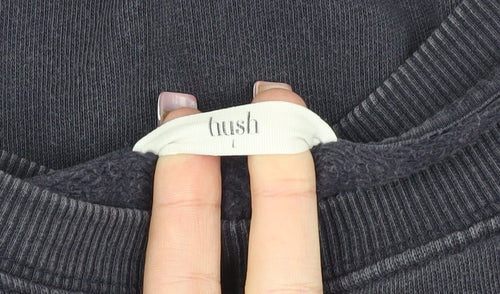 Hush Women's Black Star Sweatshirt L - Trendy Casual Wear