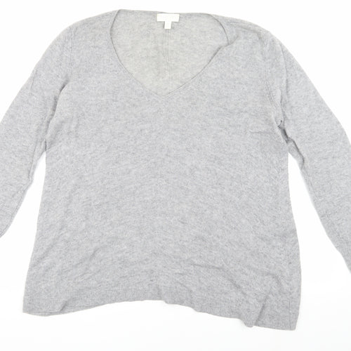 The White Company Women’s Grey Cashmere Pullover Jumper