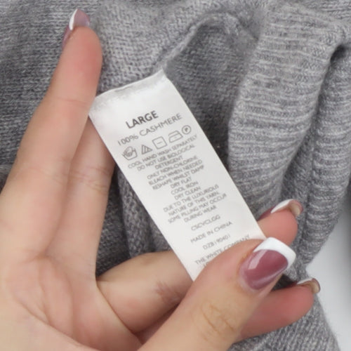 The White Company Women’s Grey Cashmere Pullover Jumper