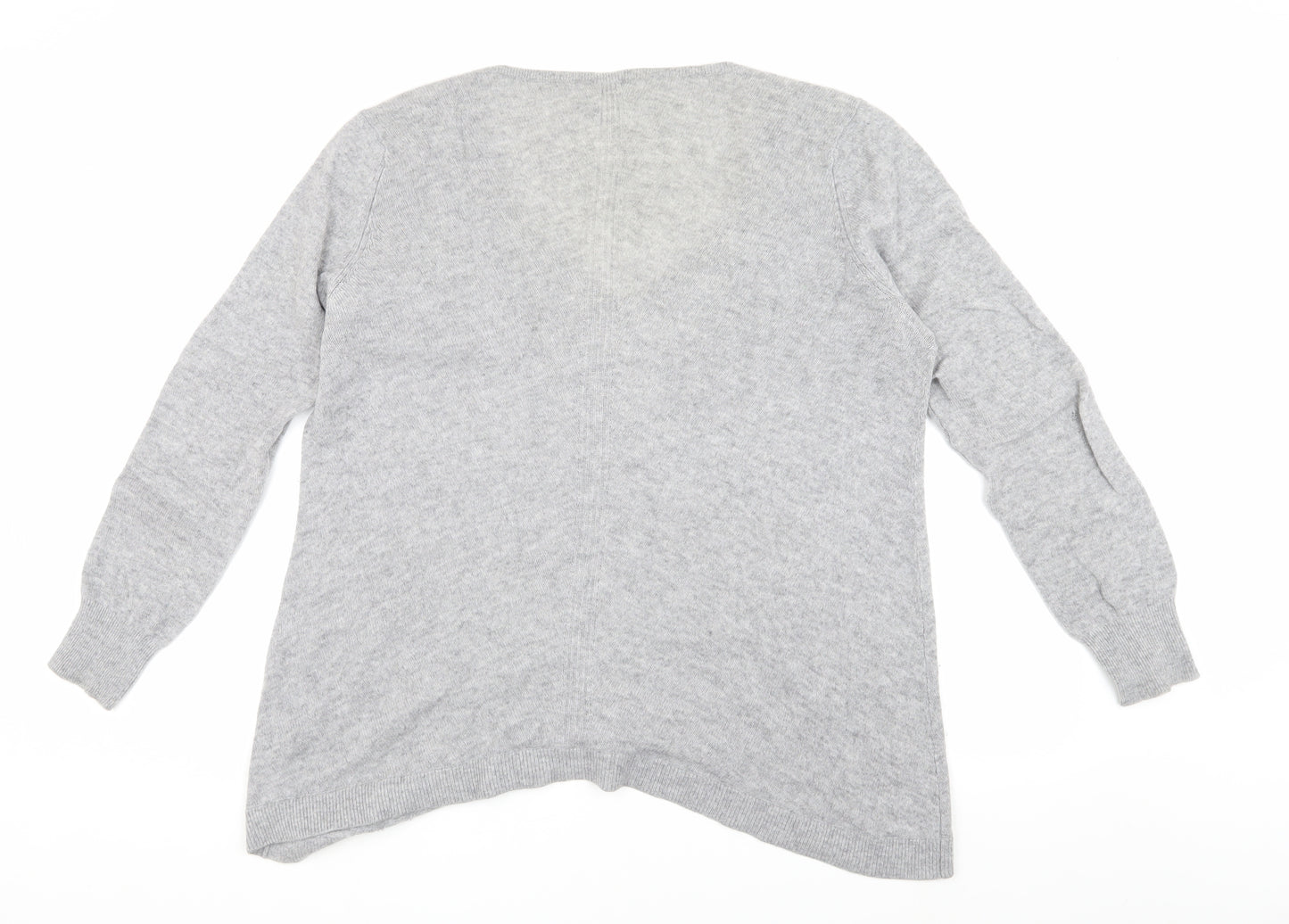 The White Company Women’s Grey Cashmere Pullover Jumper
