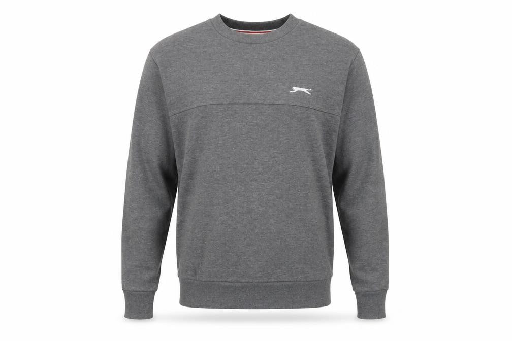 Front view of Slazenger Men's Grey Pullover Sweatshirt -, size S