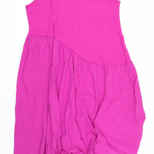 Marks and Spencer Women's Pink Midi Trapeze Dress