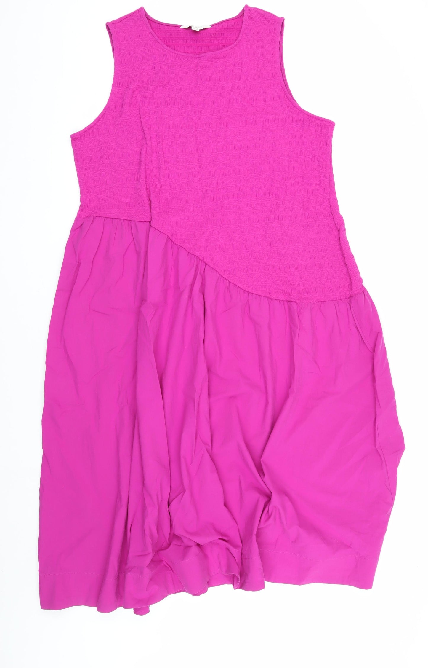 Marks and Spencer Women's Pink Midi Trapeze Dress