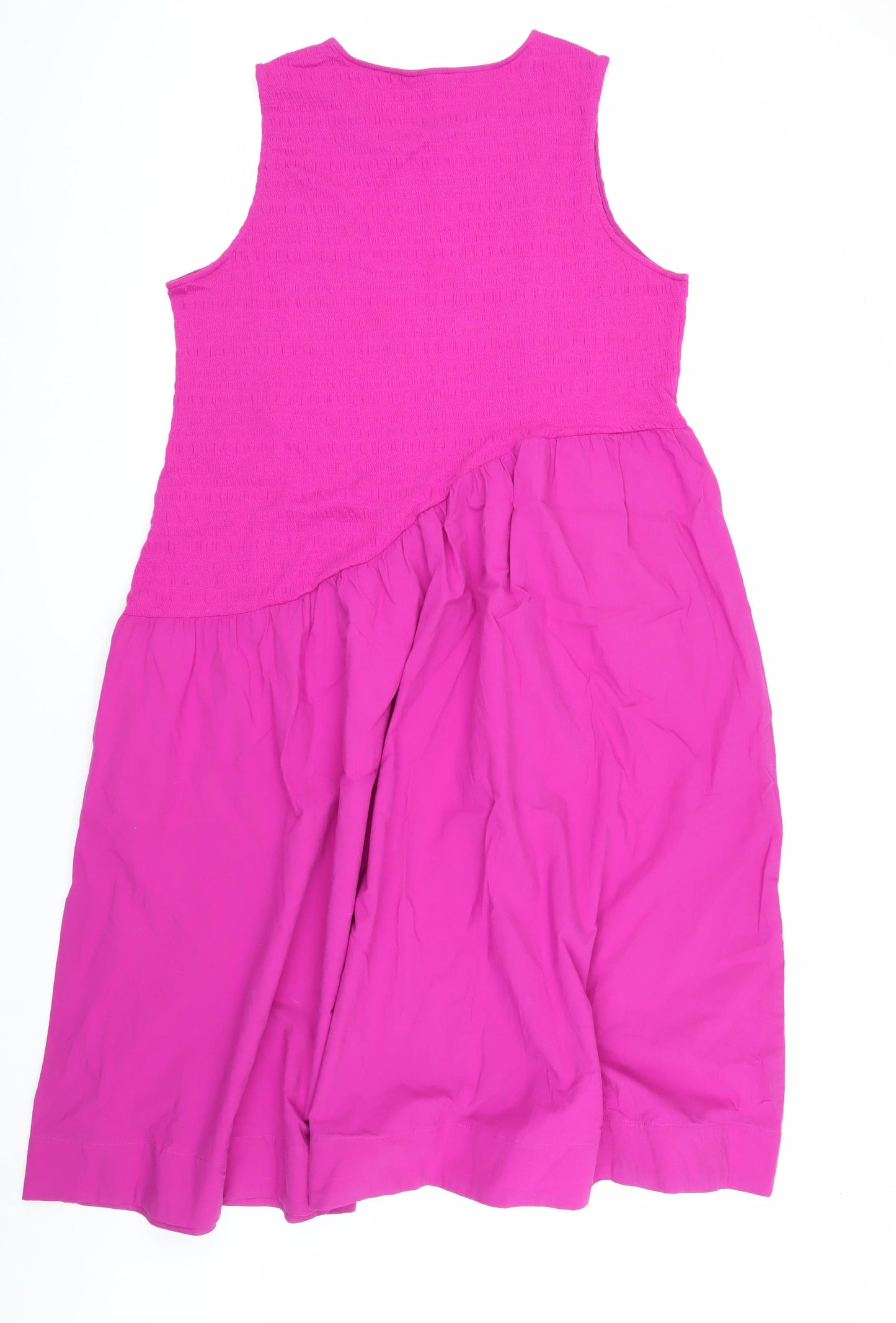 Marks and Spencer Women's Pink Midi Trapeze Dress