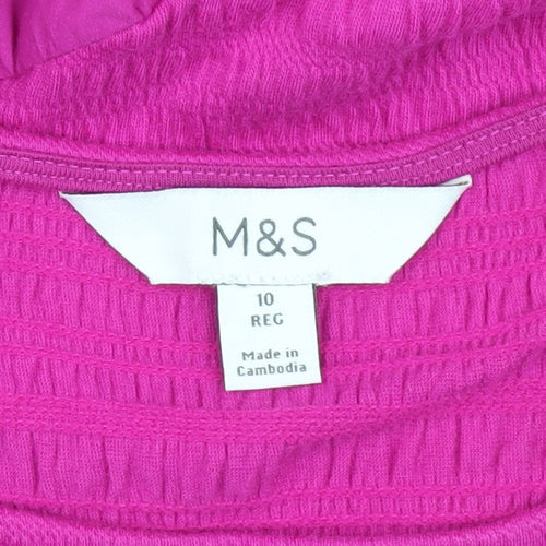 Marks and Spencer Women's Pink Midi Trapeze Dress