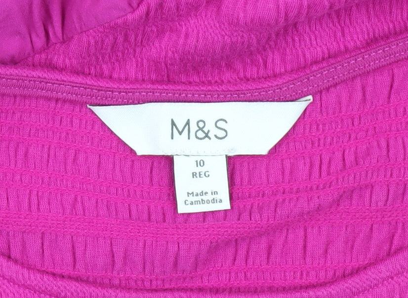 Marks and Spencer Women's Pink Midi Trapeze Dress