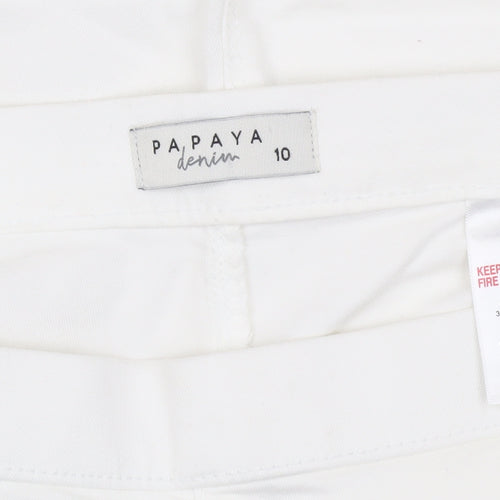 Papaya Women's White Bermuda Shorts Size 10