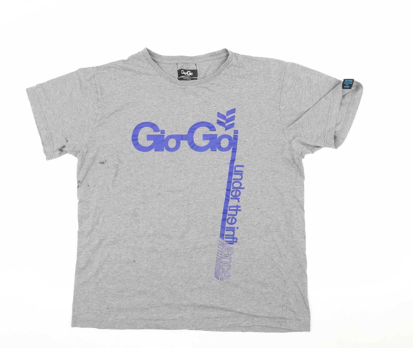 Gio Goi Men's Grey XL Graphic T-Shirt, Crew Neck