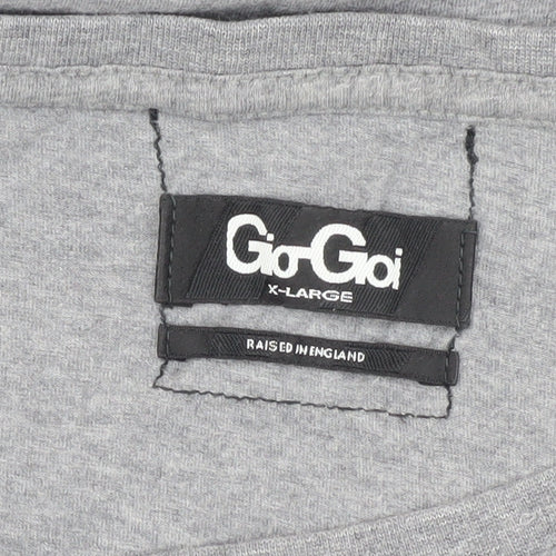 Gio Goi Men's Grey XL Graphic T-Shirt, Crew Neck