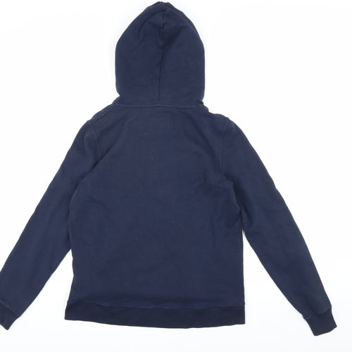 Hollister Men's Blue Pullover Hoodie M - Logo Graphic