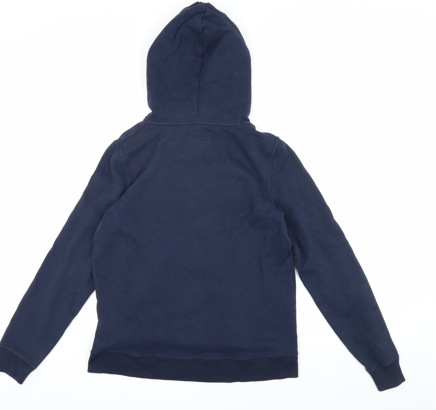 Hollister Men's Blue Pullover Hoodie M - Logo Graphic